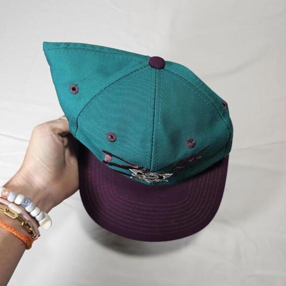 90s Mighty Ducks Anaheim Snapback Baseball Hat Cap NHL Hockey Vintage Retro - Picture 9 of 9